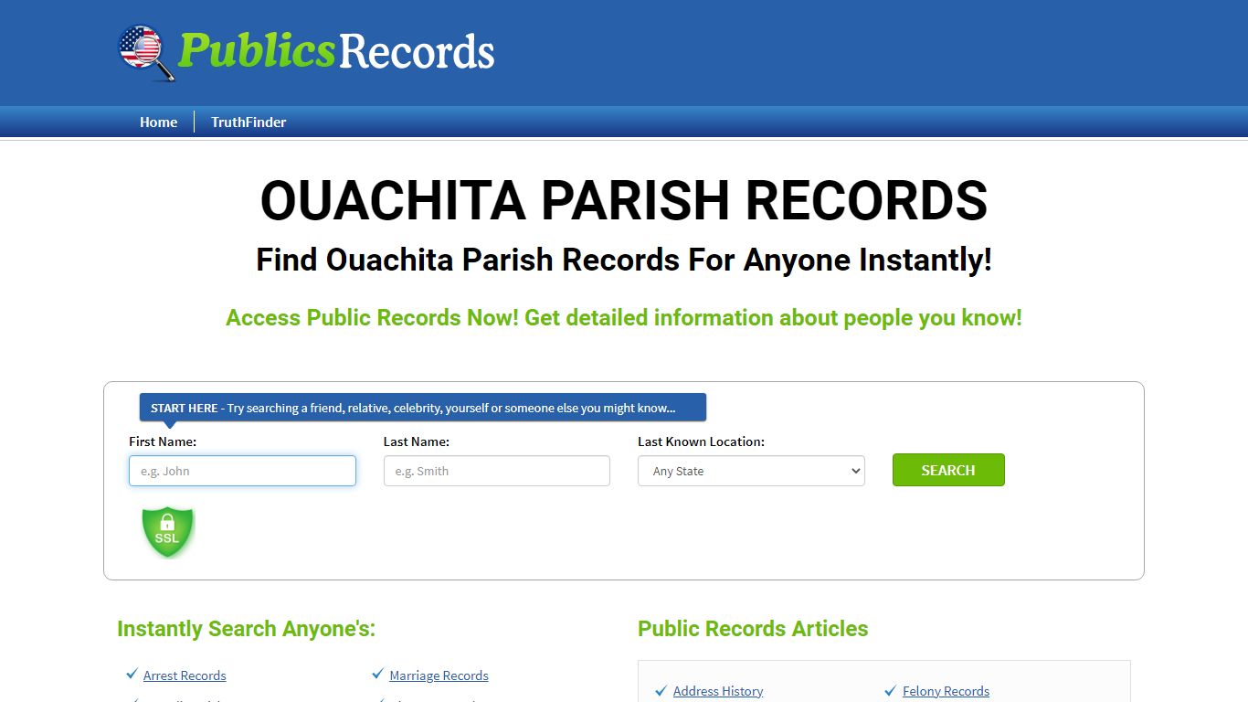 Find Ouachita Parish Records For Anyone